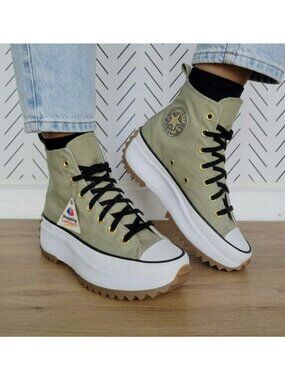 ⭐Rare Converse Run Star Hike High Top Sz 11 Womens Shoes Sneakers Green A03154C
